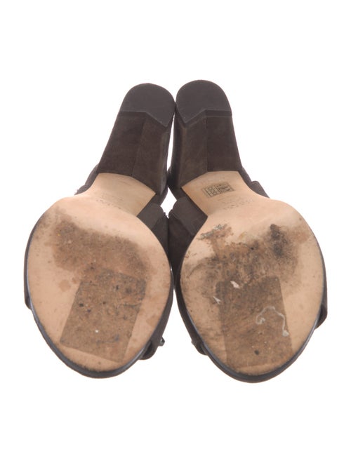 Stuart Weitzman Suede Studded Accents Slingback Sandals