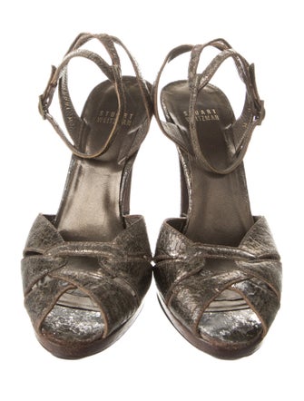 Stuart Weitzman Leather Slingback Sandals