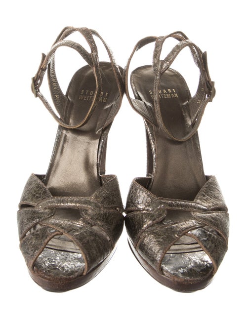 Stuart Weitzman Leather Slingback Sandals