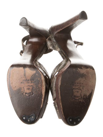 Stuart Weitzman Leather Slingback Sandals