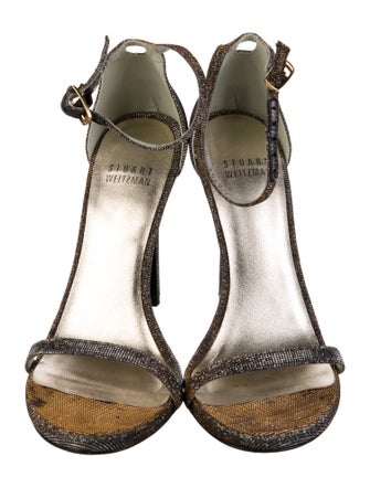 Stuart Weitzman Glitter Glitter Accents Sandals