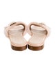 Stuart Weitzman Shearling Leather Trim Embellishment Slides
