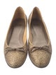 Stuart Weitzman Crystal Bow Accents Ballet Flats