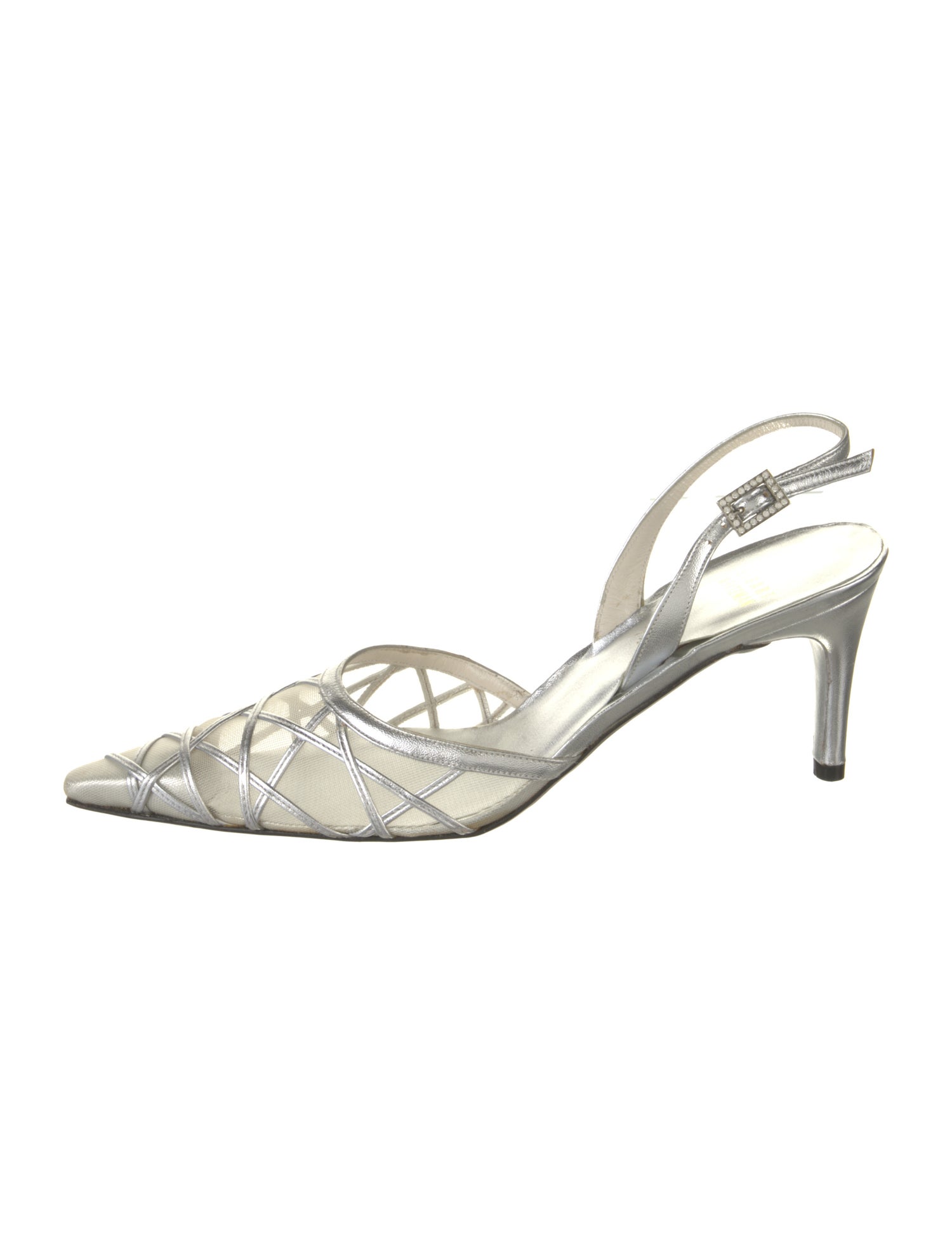 Stuart Weitzman Mesh Printed Slingback Pumps