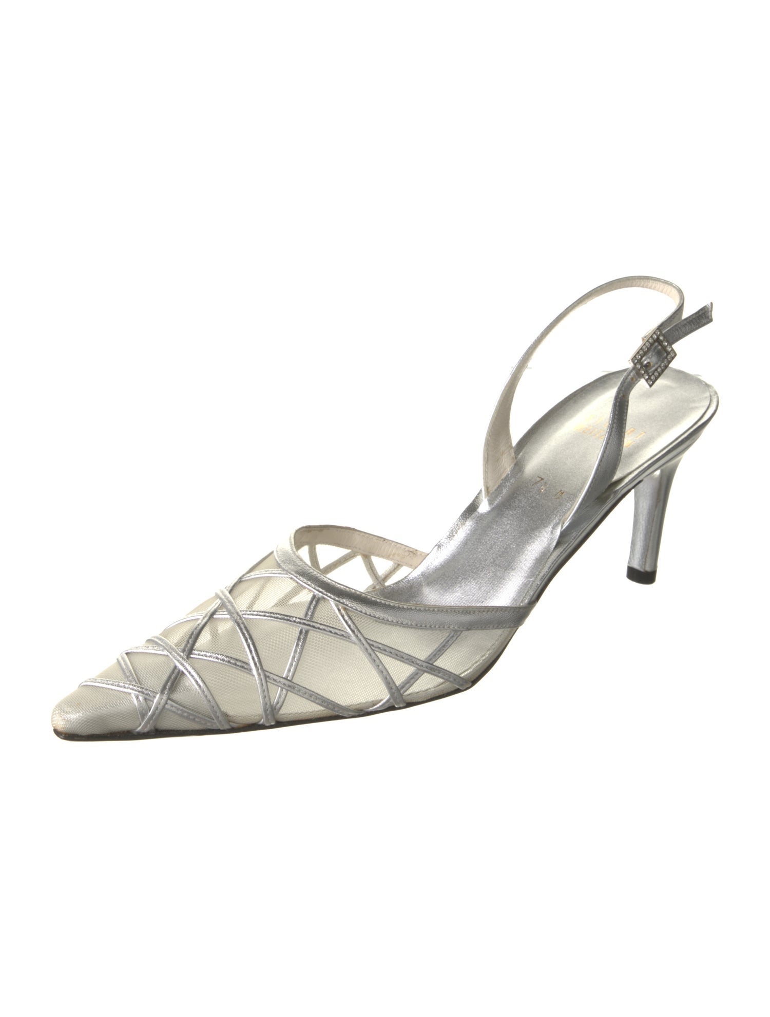 Stuart Weitzman Mesh Printed Slingback Pumps
