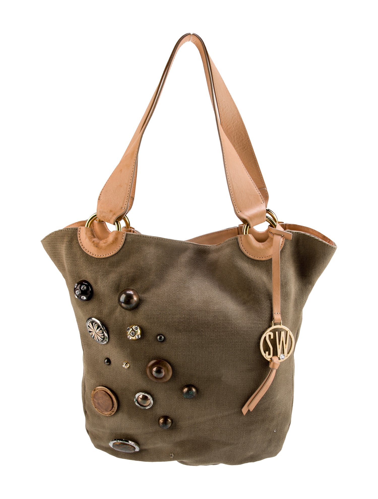 Stuart Weitzman Canvas Shoulder Bag