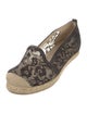 Stuart Weitzman Jute Lace Pattern Espadrilles