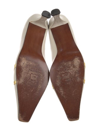 Stuart Weitzman Leather Bow Accents Pumps