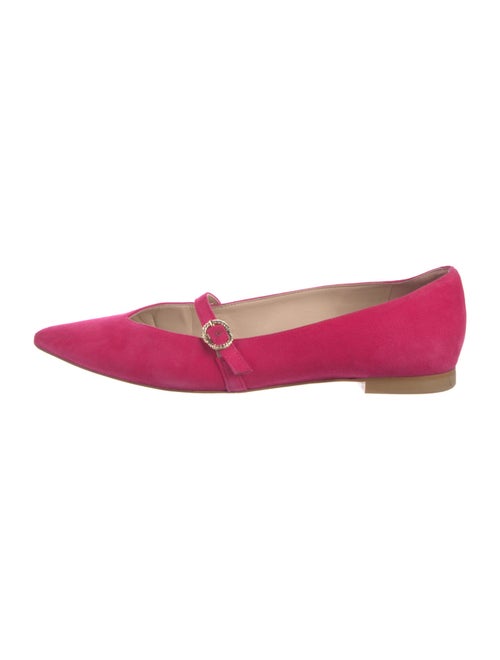 Stuart Weitzman Suede Cutout Accent Mary Jane Flats