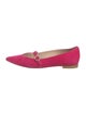 Stuart Weitzman Suede Cutout Accent Mary Jane Flats