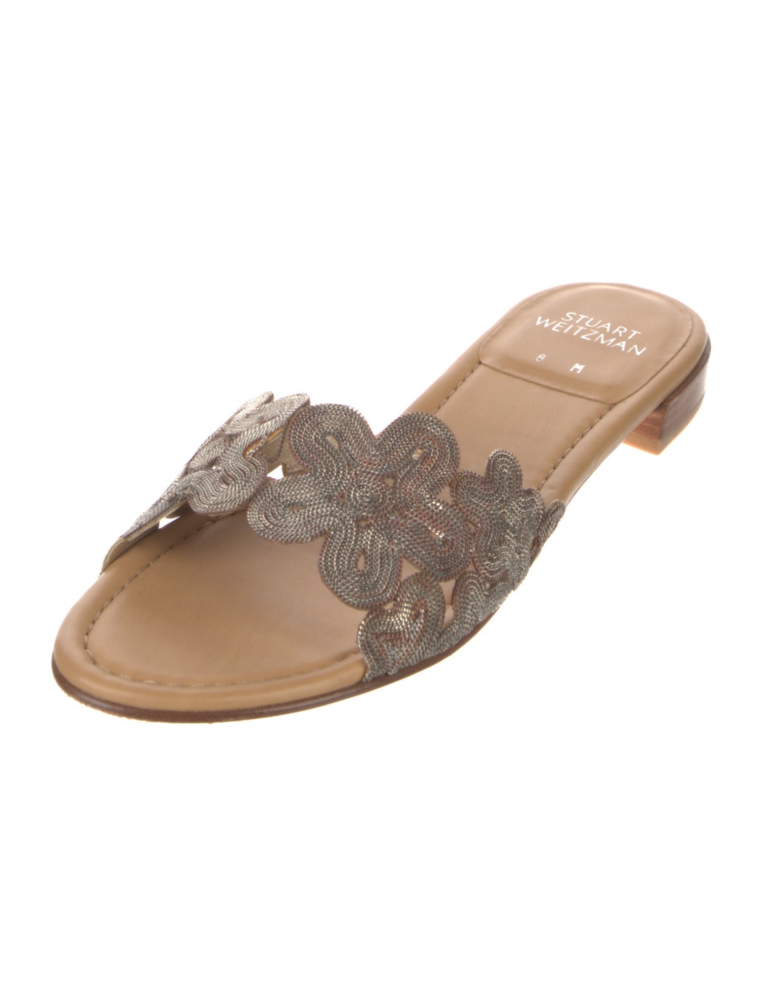 Stuart Weitzman Leather Slides