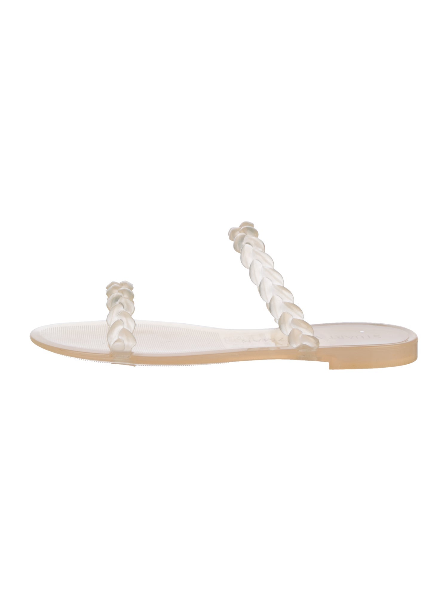 Stuart Weitzman Rubber Braided Accents Slingback Sandals