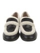 Stuart Weitzman Leather Fur Trim Loafers