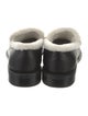 Stuart Weitzman Leather Fur Trim Loafers