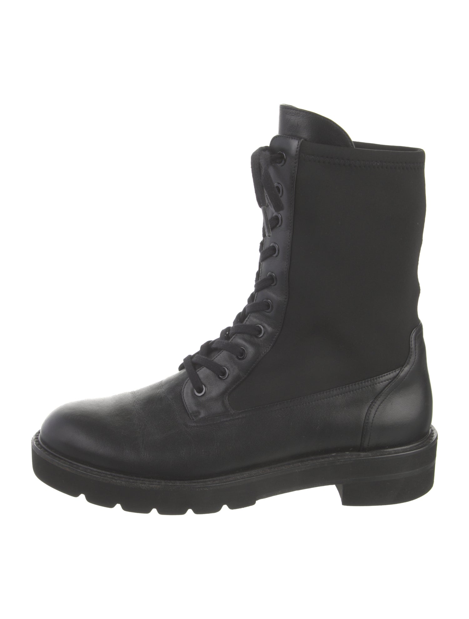 Stuart Weitzman Leather Combat Boots