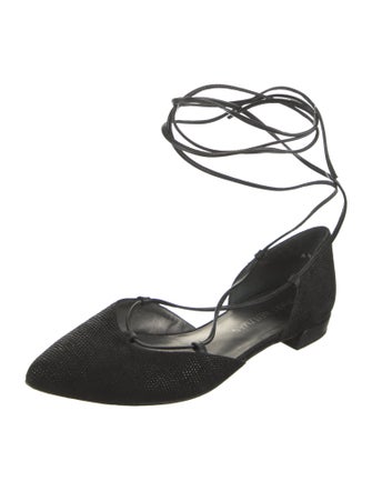 Stuart Weitzman Suede D'Orsay Flats