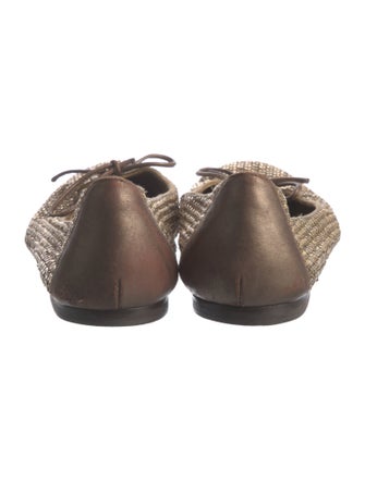 Stuart Weitzman Sequins Bow Accents Ballet Flats