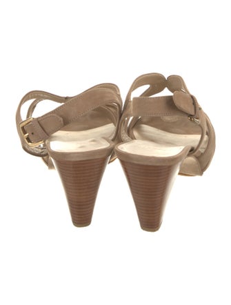 Stuart Weitzman Suede Slingback Sandals