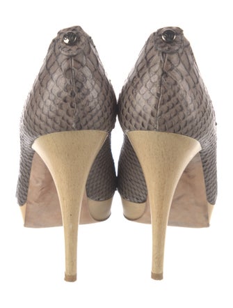 Stuart Weitzman Snakeskin Animal Print Pumps