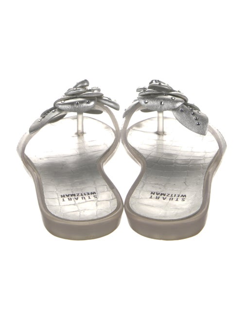 Stuart Weitzman Rubber Crystal Embellishments Slides