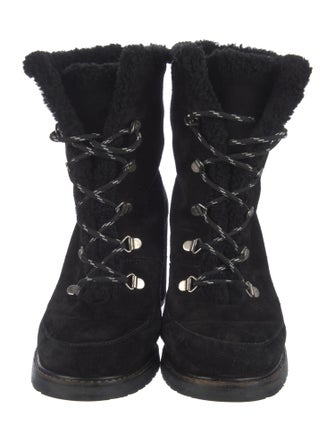 Stuart Weitzman Suede Lace-Up Boots