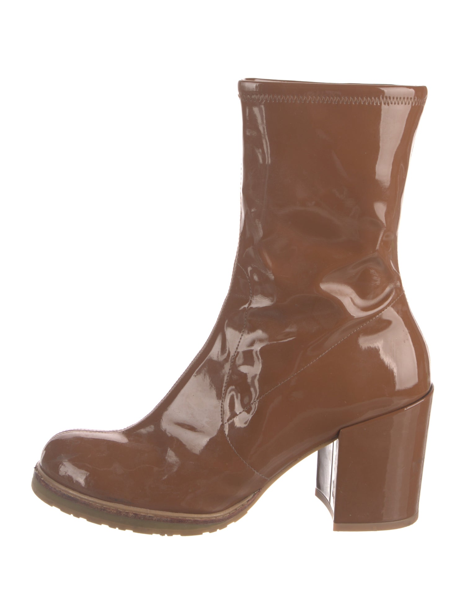 Stuart Weitzman Patent Leather Sock Boots