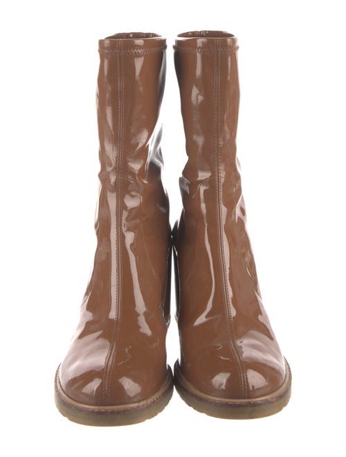 Stuart Weitzman Patent Leather Sock Boots
