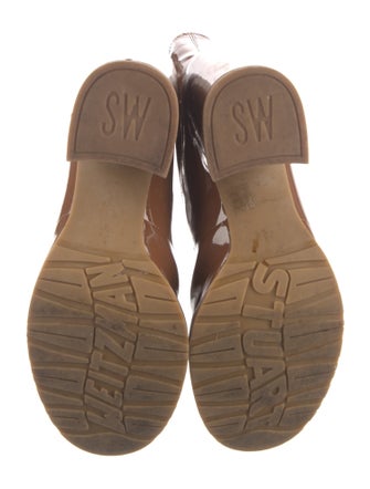 Stuart Weitzman Patent Leather Sock Boots