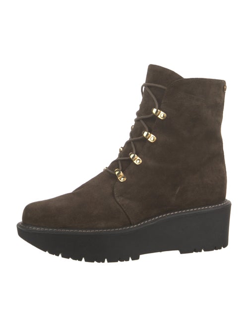 Stuart Weitzman Suede Combat Boots