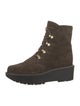 Stuart Weitzman Suede Combat Boots