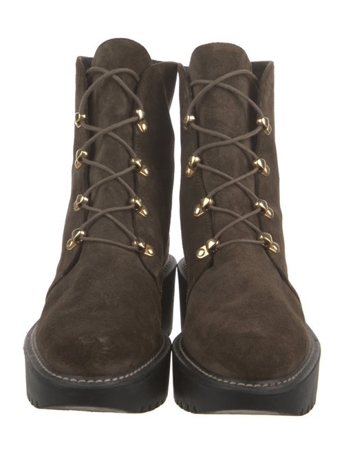 Stuart Weitzman Suede Combat Boots