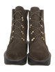 Stuart Weitzman Suede Combat Boots