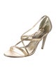 Stuart Weitzman Leather Crystal Embellishments Sandals