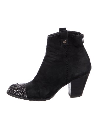 Stuart Weitzman Suede Studded Accents Boots