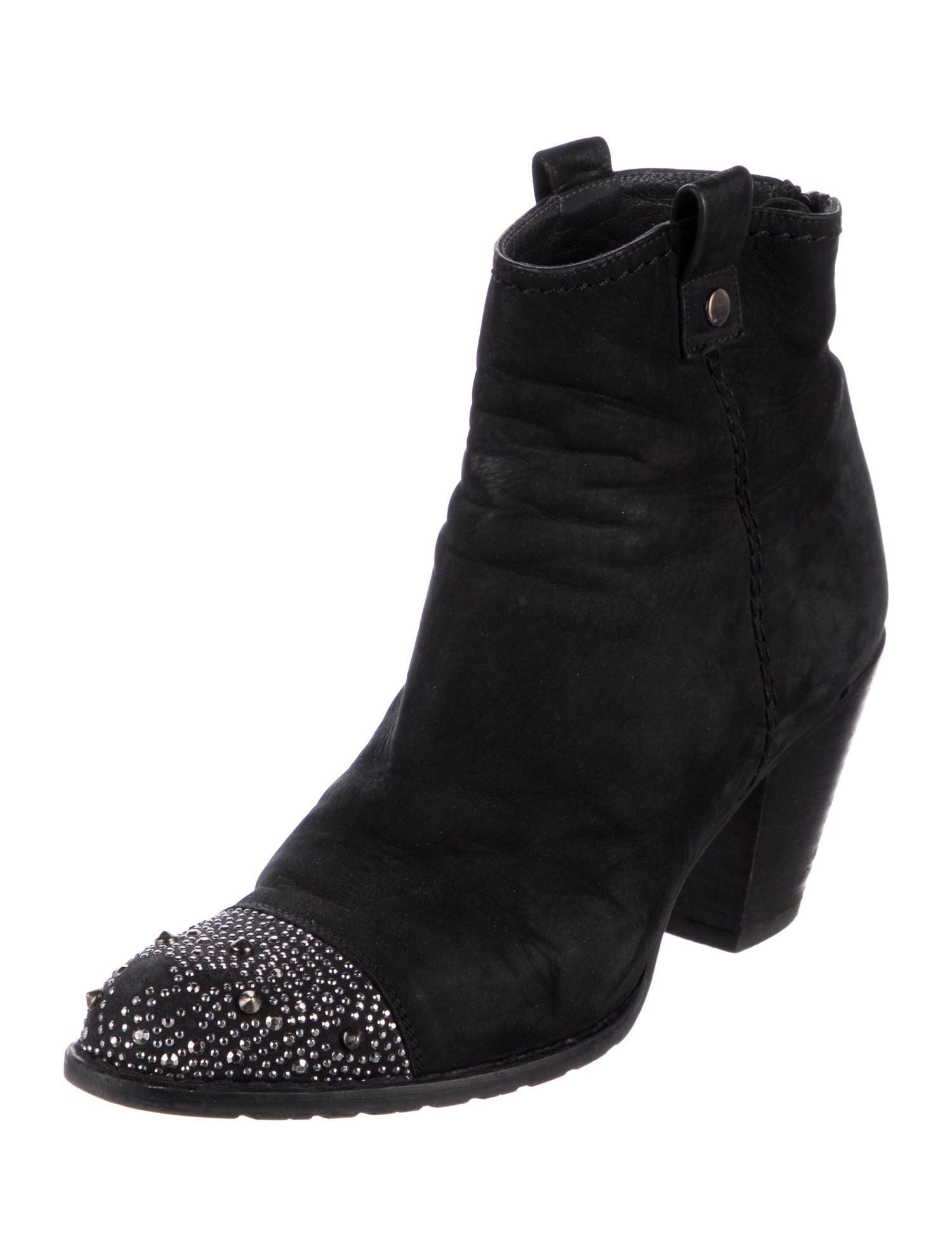 Stuart Weitzman Suede Studded Accents Boots