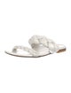 Stuart Weitzman Leather Braided Accents Slides