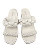 Stuart Weitzman Leather Braided Accents Slides