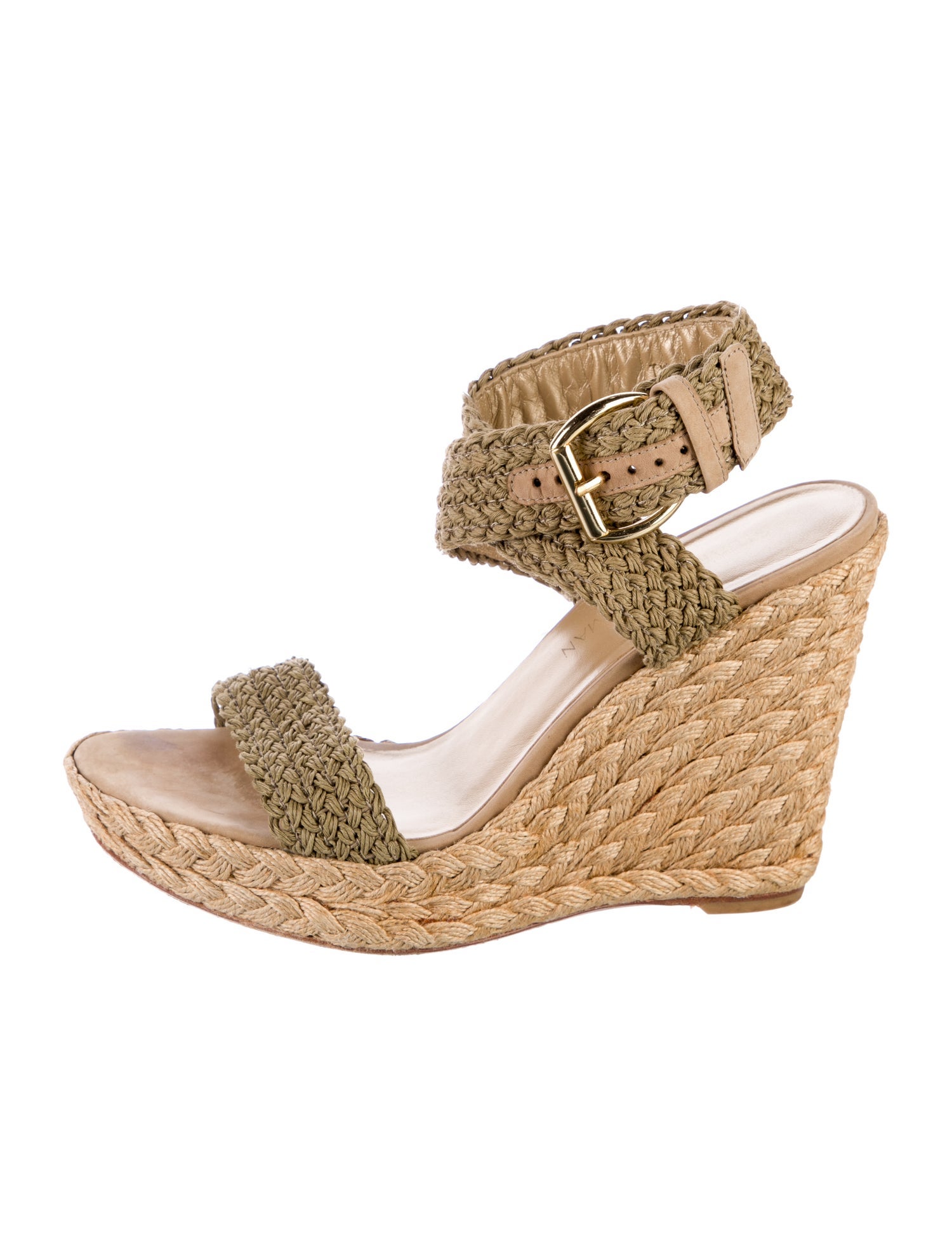 Stuart Weitzman Colorblock Pattern Espadrilles