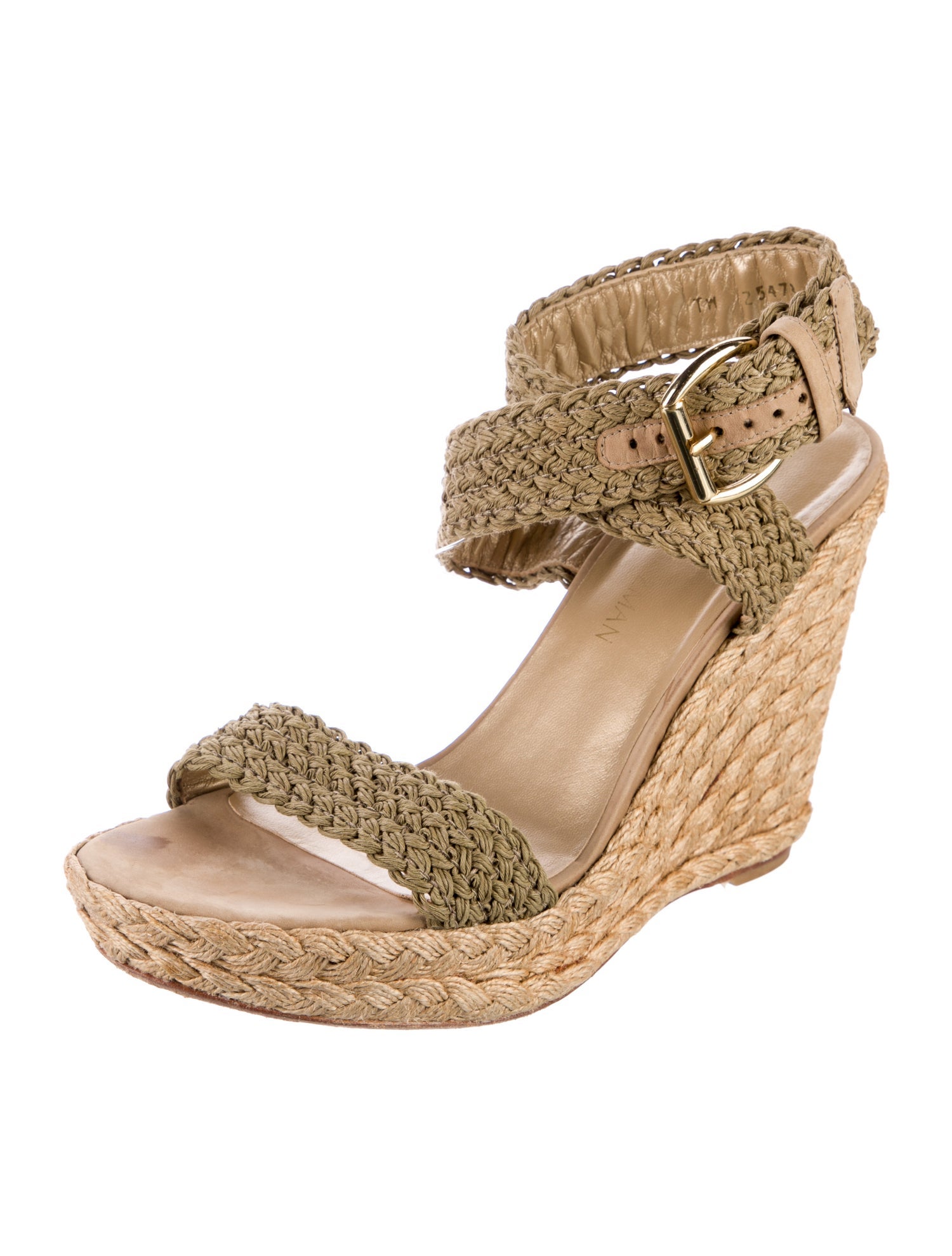 Stuart Weitzman Colorblock Pattern Espadrilles