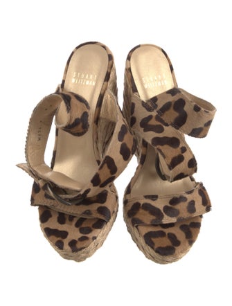 Stuart Weitzman Ponyhair Animal Print Espadrilles