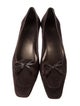 Stuart Weitzman Suede Bow Accents Pumps