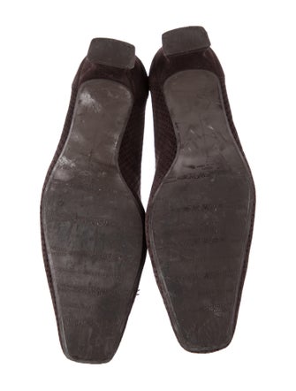 Stuart Weitzman Suede Bow Accents Pumps