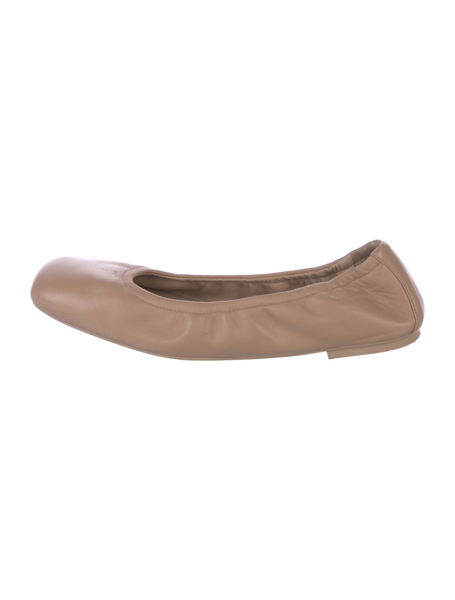 Stuart Weitzman Leather Bow Accents Ballet Flats