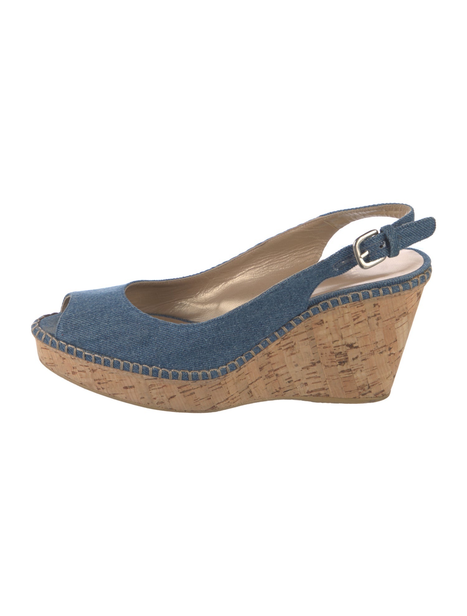 Stuart Weitzman Denim Slingback Pumps