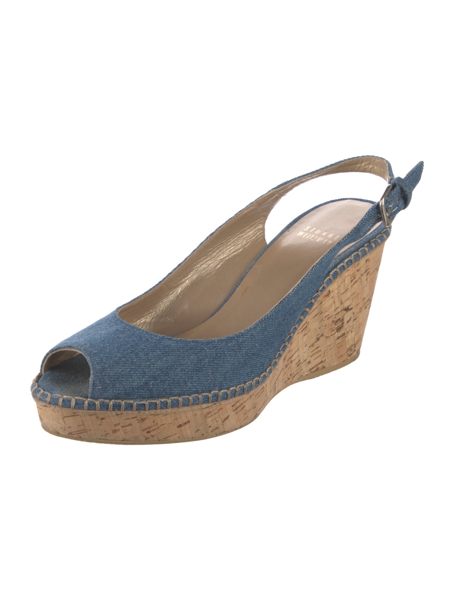 Stuart Weitzman Denim Slingback Pumps