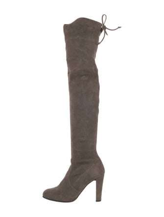 Stuart Weitzman Suede Lace-Up Boots