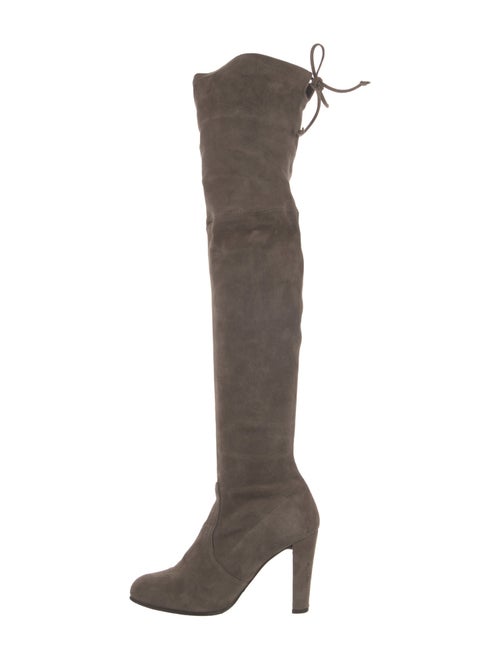 Stuart Weitzman Suede Lace-Up Boots