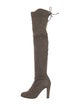 Stuart Weitzman Suede Lace-Up Boots