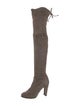 Stuart Weitzman Suede Lace-Up Boots