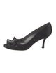 Stuart Weitzman Satin Ruffle Embellishment Pumps